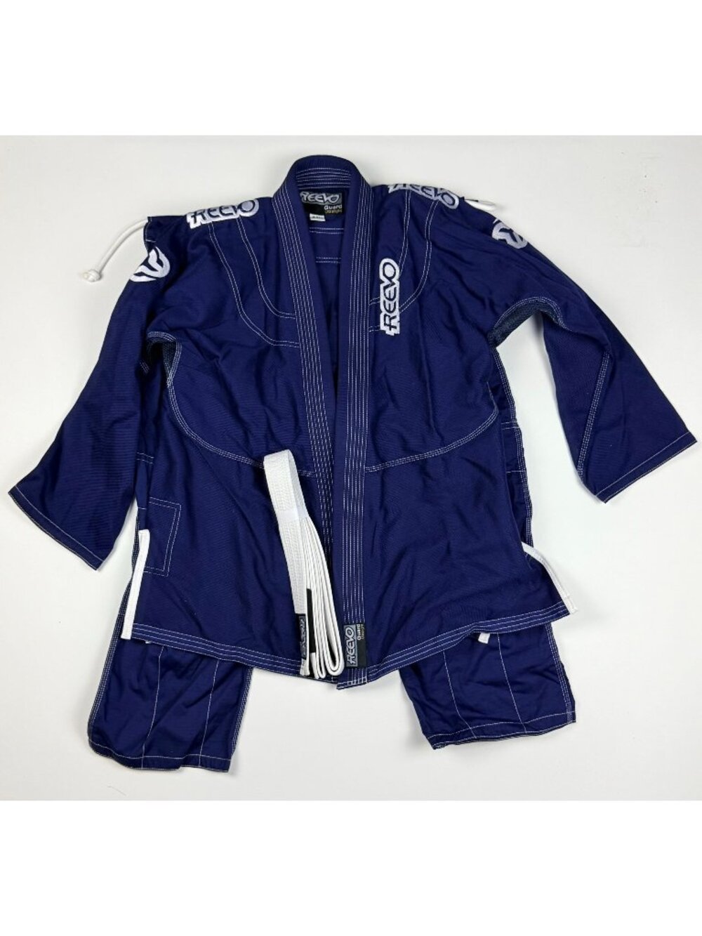 Reevo Blue Ultra-Lightweight BJJ Gi With White Belt A2